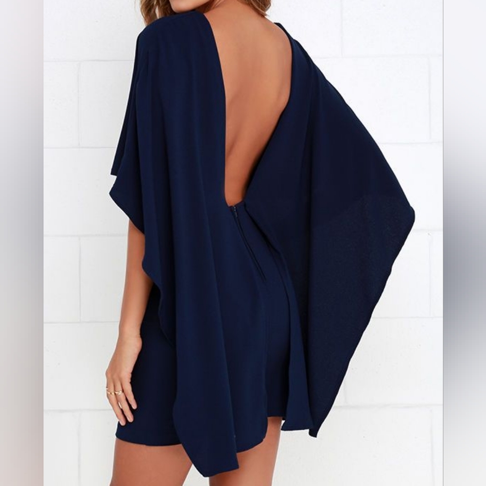 Charlotte Russe Backless Cape Dress